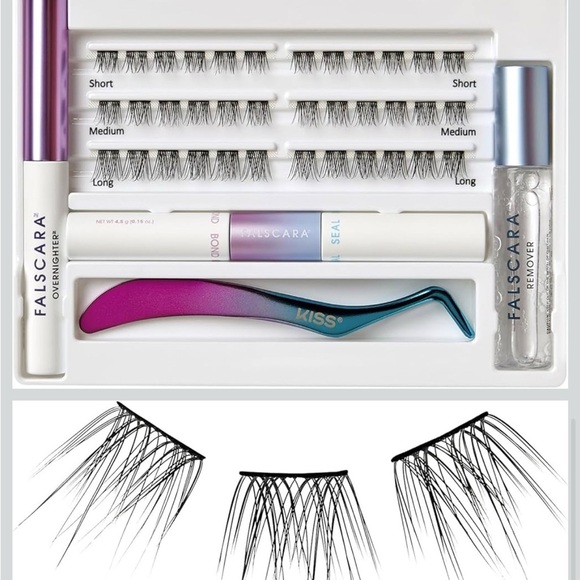 KISS Falscara Starter Kit Deluxe Lash Extension Kit 36 Lash Clusters - Picture 6 of 6